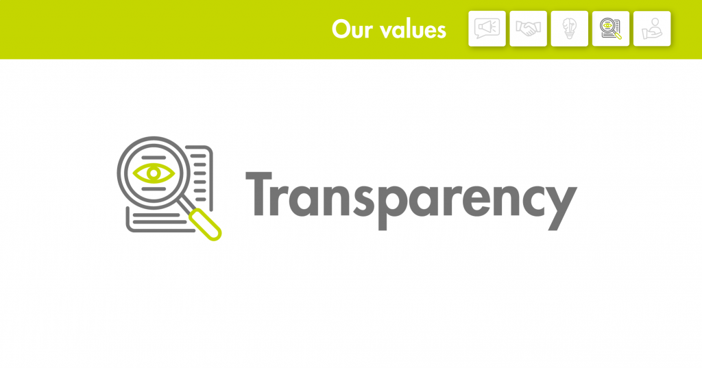 Our values: Transparency