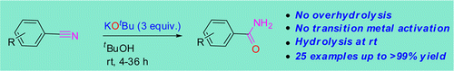Potassium Tert-butoxide hydrolisis of nitriles